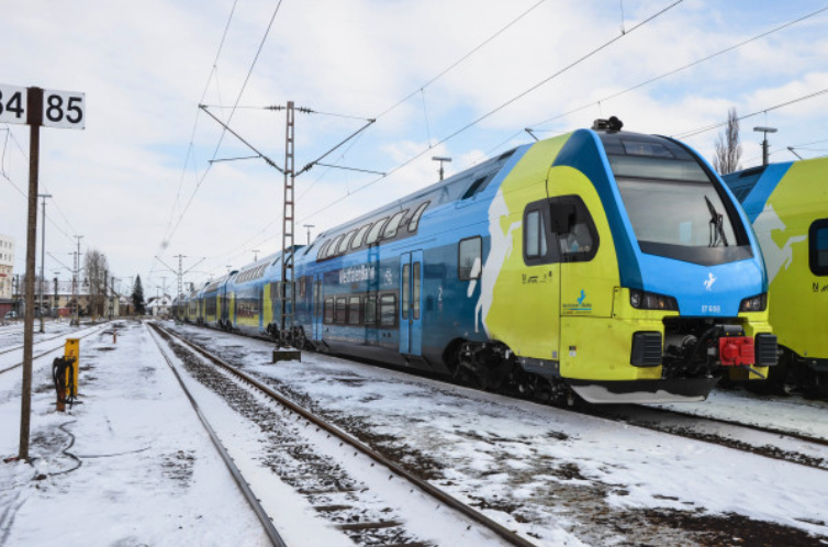 Train in winter